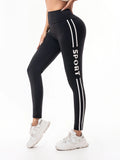 Calças leggings fitness feminino personalizado impressão e alta elasticidade