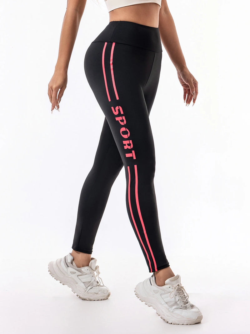 Calças leggings fitness feminino personalizado impressão e alta elasticidade